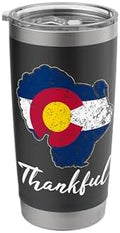 COLORADO State Flag Turkey Thanksgiving Home Celebrations Stainless Steel Insulated Tumbler by Unknown