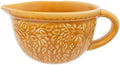 Boston International Ceramic Bowl Fall Autumn Thanksgiving Embossed Leaf Mixing & Serving Dish with Handle, Small/3 Cups, Saffron Orange by BostonInternational