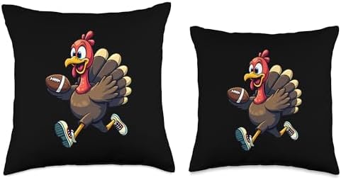 Thanksgiving Football Player Thanksgiving Football Turkey Throw Pillow - Image 3
