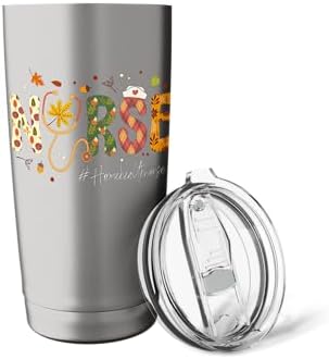 Thankful Thanksgiving Home Health Nurse Life Men Women Stainless Steel Insulated Tumbler - Image 5