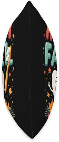 Happy Fall Brush Them All Autumn Dental Thanksgiving Tooth Throw Pillow - Image 2