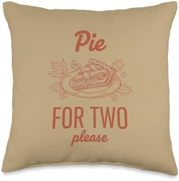 Pie for Two Please, Thanksgiving Pregnancy Announcement Throw Pillow by Unknown