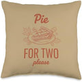 Pie for Two Please, Thanksgiving Pregnancy Announcement Throw Pillow by Unknown