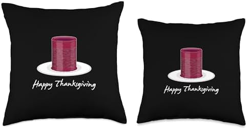 Turkey Stuffing Treat Gift Canned Cranberry Jellied Sauce Thanksgiving Holiday Treat Throw Pillow, 18x18, Multicolor - Image 3