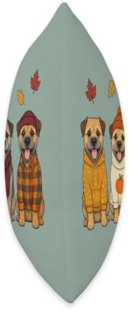 Border Terrier Fall Autumn Season Pumpkin Dog Throw Pillow - Image 2