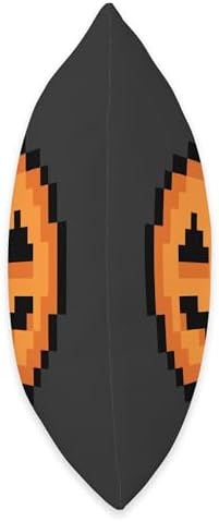 Retro Arcade Pixelated Game Pumpkin – Thanksgiving Halloween Throw Pillow - Image 2