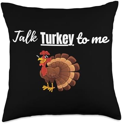 Thanksgiving Talk Turkey to Me Throw Pillow by Unknown