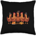 Thanksgiving Chickens Fall Farm Animal Farmer Men Women Kids Throw Pillow by Unknown