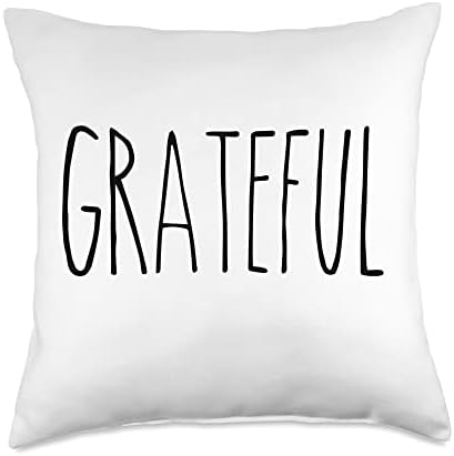 Rae inspired Dunn thankful blessed thanksgiving grateful Throw Pillow by Unknown