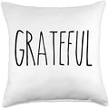 Rae inspired Dunn thankful blessed thanksgiving grateful Throw Pillow by Unknown