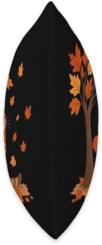Cat Leaf Fall Tree Hello Autumn Thanksgiving Halloween Throw Pillow - Image 2
