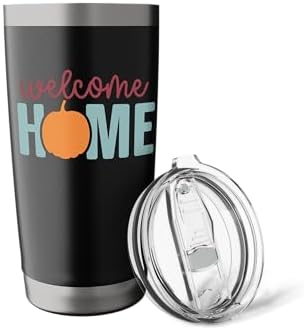 Welcome Home Fall Vibes Autumn Thanksgiving Stainless Steel Insulated Tumbler - Image 5