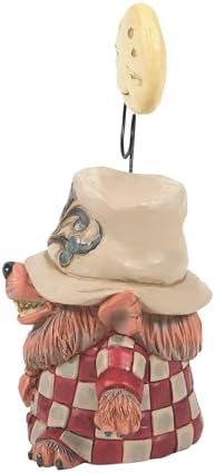 Enesco Jim Shore Heartwood Creek Halloween Werewolf with Moon and Skull Basket Figurine- Resin Hand Painted Crafted Collectible Decorative Figurines Home Decor Sculpture Shelf Statue Gift, 5.1 Inch