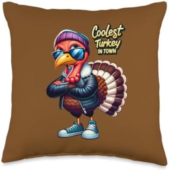 Turkey Trot 5K Funny Thanksgiving Runner Race Day Throw Pillow by Unknown