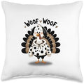 XsHouse Thanksgiving Turkey Disguised as Dalmatian to Dodge Dinner Throw Pillow, 16x16, Multicolor by Unknown