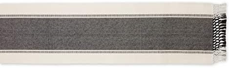 DII Dobby Stripe Table Runner, 13x108 Black & Cream Background - Image 2