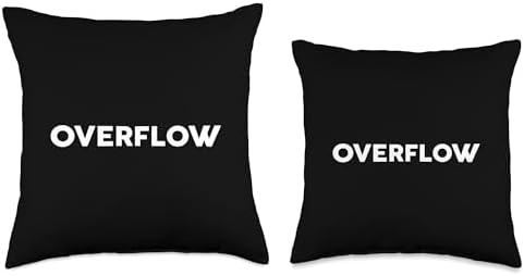 Shirt That Says OVERFLOW T-Shirt Simple Thanksgiving Throw Pillow - Image 3