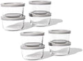 16-Piece Glass Food Storage Containers Set (8 Containers + 8 BPA-Free Lids) | 1-Cup, Leakproof | Microwave, Freezer, Oven & Dishwasher Safe | Ideal for Meal Prep & Pantry Organization, Grey
