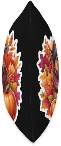 Autumn Fall Pit Bull Dog Owner Thanksgiving Mom Dad Pumpkin Throw Pillow - Image 2