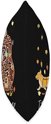 It's Fall Y'All Corgi, Gnome & Pumpkin Leopard Thanksgiving Throw Pillow - Image 2