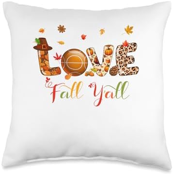 Fall Y'all Thanksgiving Bocce Ball Player Costume Colorful Throw Pillow by Unknown