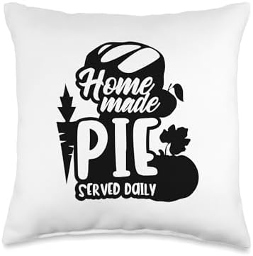 Homemade Pie Served Daily Thanksgiving Food Throw Pillow by Unknown