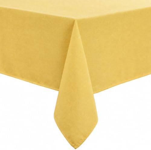 Laura Ashley Esme Decorative Tablecloth, 60" x 102", Yellow by LauraAshley
