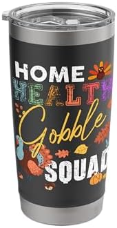 Home Health Gobble Squad Thanksgiving Matching Stainless Steel Insulated Tumbler by Unknown