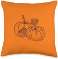 Spot & Tiger Thanksgiving Pumpkins Hand Drawn Cute Fall Autumn Halloween Favorite Throw Pillow, 16x16, Multicolor by Unknown