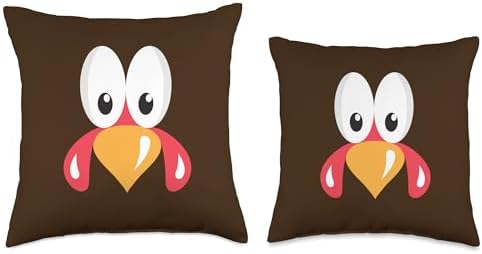 Big Turkey FACE Thanksgiving Day Meme Gobble Eyes Beak Throw Pillow - Image 3
