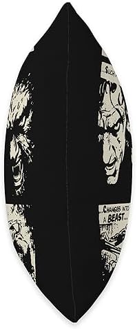 Man to Beast Halloween Vintage Horror Monsters Classic Movie Monster Horror Comic Werewolf Man Wolf Throw Pillow, 16x16, Multicolor