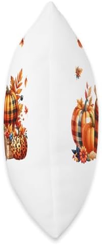 Golden Retriever Thanksgiving Leopard Pumpkins Fall Leaves Throw Pillow - Image 2