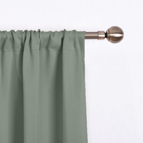 NICETOWN Tie Up Valance Curtains for Window Adjustable Valance 54 Inch Long Farmhouse Window Treatment for Kitchen Living Room Light Filtering Rod Pocket, 1 Panel, Greyish Green, 40W x 54L - Image 3