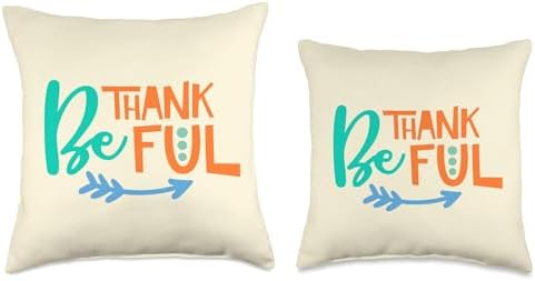 Be Thankful - Thanksgiving Autumn Fall Throw Pillow - Image 3