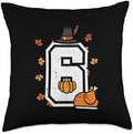 Number 6 Thanksgiving 6 7 Matching 67 Meme Men Women Kids Throw Pillow by Unknown