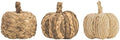 Boston International Mini Pumpkins Thanksgiving Halloween Decorations for Home, Set of 3, Natural Woven by BostonInternational