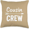 Cousin Crew, Family Matching for Thanksgiving, Reunions Throw Pillow by Unknown