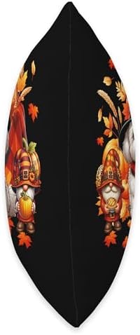 Thanksgiving Maltipoo With Gnomes Fall Leaves Pumpkins Throw Pillow - Image 2