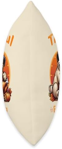 Thanksgiving Pug, funny turkey day, cute fall pug Throw Pillow - Image 2