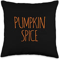 THANKSGIVING PUMPKIN SPICE DECORATIONS MENS WOMENS CHILDRENS Throw Pillow by Unknown