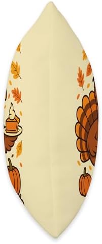 Funny Thanksgiving Turkey Cartoon Pumpkin Pie Throw Pillow - Image 2