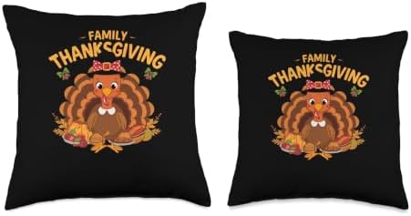 Matching Family Thanksgiving Crew 2026 Thankful Retro Turkey Throw Pillow - Image 3