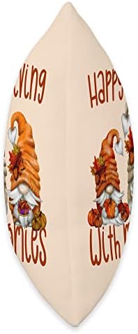 Happy Thanksgiving With My Gnomies Cute November Fall Gnome Throw Pillow - Image 2