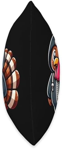 Turkey Costume Bear Funny Thanksgiving Turkey Women Men Throw Pillow - Image 2