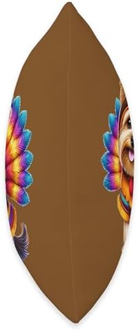 Yorkshire Terrier Turkey Funny Thanksgiving Animal Dog Pet Throw Pillow - Image 2