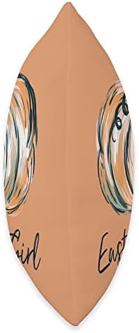 East Coast Girl Watercolor Pumpkin Fall Thanksgiving 2022 Throw Pillow - Image 2