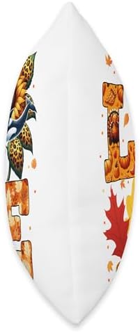LOVE Thanksgiving Orca Fall Leaves Sunflower Sea Animals Throw Pillow - Image 2