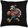 Thanksgiving Football Player Thanksgiving Football Turkey Throw Pillow by Unknown