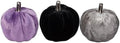 Primitives by Kathy Seasonal Home Decor 3-Piece Moody Velvet Pumpkin Set, Halloween Decor, Home Accents by PrimitivesbyKathy