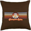 Pumpkin Spice Coffee Lover Retro Style Fall Art Thanksgiving Throw Pillow by Unknown